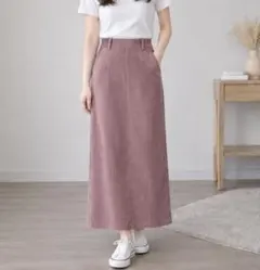 タグ付き 新品GU ジーユー コーデュロイ ロングスカート Sサイズ パープル