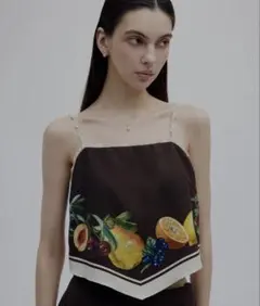 AMERI MEDI FRUIT SCARF PATTERN CAMI TOPのサムネイル