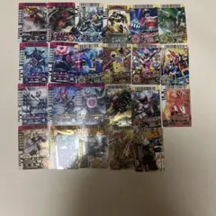 仮面ライダースーパー戦隊カードセット※歪みがあるのが多数
