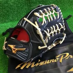 新品 ミズノプロ 硬式用グラブ 外野手用 ブラック×ブロンド サイズ18Nのサムネイル
