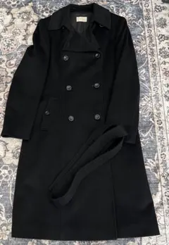 美品】COMME des GARCONS ポンディング ダブルブレストコート 黒