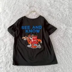 SEE AND KNOW バックプリントパルプ立体ロゴTシャツ M