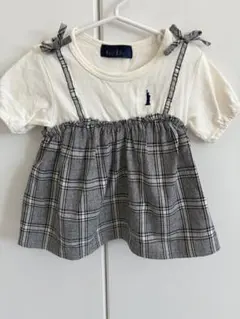 イーストボーイ チェック柄トップス チュニック Tシャツ 110cm