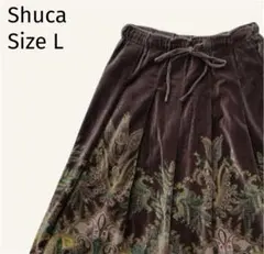 【極美品】Shuca ★ペイズリー柄 フレアスカート ベロア　即日発送のサムネイル