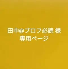 田中@プロフ必読 様 専用ページ