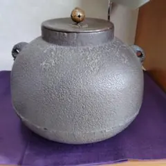 茶道具 釜師・佐藤清光 筒釜 共箱 鉄釜 - メルカリ