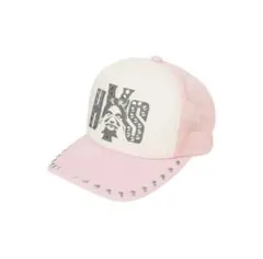 ヒステリックグラマー SEE NO EVIL スタッズメッシュキャップ ピンク