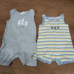 ロンパース・カバーオール 2点まとめ売り　 サイズ70〜80cm