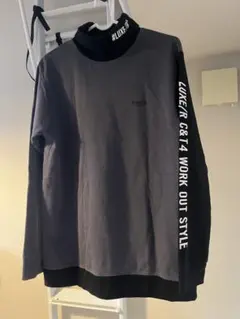 LUXE/R GOLFタートルネック 長袖Tシャツ M グレー　ブラック メンズ