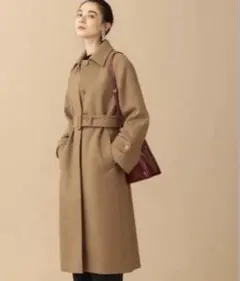 B&Y メルトンステンカラーロングコート