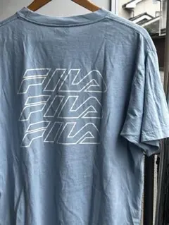 FILA ArchiveTシャツ ライトブルー 00s Y2Kコットン100%のサムネイル