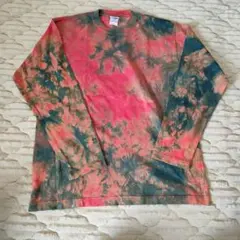 スロスステッチ　長袖Tシャツ　カットソー　ロングスリーブ　タイダイ柄　XL　古着のサムネイル