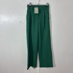 【 3301番】【未使用】H&M グリーン ワイドパンツ スラックス