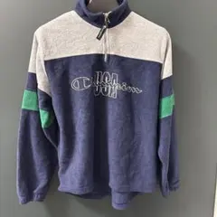 Champion チャンピオン USA刺繍 ハーフジップ フリース M