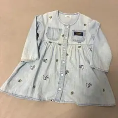 【美品】PEANUTS デニムワンピース 95のサムネイル