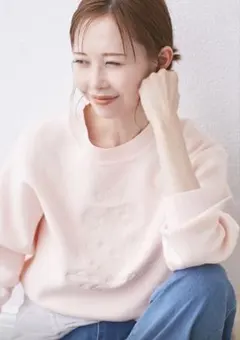 ＊スウェットライク刺繍ニットプルオーバー Mサイズ　新品未使用＊