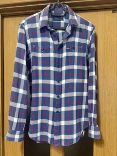 【ポロラルフローレン】チェック柄M ブルー