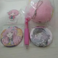 アニメキャラクター 缶バッジ ぬいぐるみ ボールペンセット