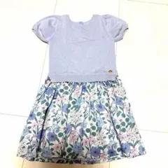 kate spade♡水色のフラワープリント ワンピース 110