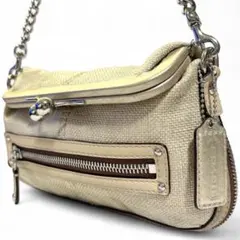 COACH ボニー がま口チェーンショルダーストローバッグ 2way クラッチ