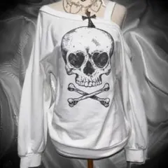 【y2k】グランジ 平成ギャル 00s 地雷 パンク スカル オフショル