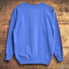 90s USA製　ヘインズ　無地 ラグランスウェット　くすみブルー　Y2K