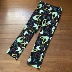 LOUDMOUTH ストレッチ　L カラフル　抽象模様 メンズパンツ ブラック