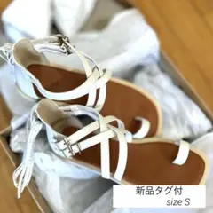 【新品】Ungrid レースアップ ぺたんこ フラット サンダルのサムネイル