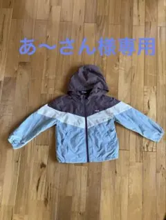 FILA フード付きジャケット ブラウン/ライトブルー