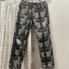 supplier ストリート　古着　フェイスプリントパンツ　着画あり
