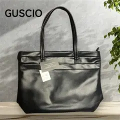 【未使用】GUSCIO トートバッグ PUレザー 黒 A4対応 通勤通学