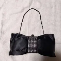 【美品】GINZA DIANA パーティバッグ　クラッチバッグブラック 結婚式
