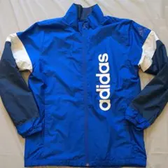 adidas ウィンドブレーカー 青　サッカー 160cm