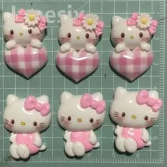 ハローキティデコパーツ6個セット