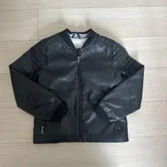 h&m フェイクレザージャケット　ライダース　アウター　コート　120〜130