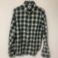 BEAMS LIGHTS 長袖シャツ Sサイズ グリーン系チェック