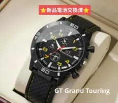 ⭐GT Grand Touring ⭐メンズ腕時計ブラック❤️新品電池交換済❤️