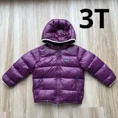 patagonia フード付きダウンジャケット 3T パープル