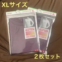 【新品未使用】ユニクロWOMEN ヒートテッククルーネックT XL(2枚セット)