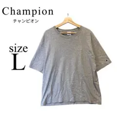 Champion チャンピオン✨Tシャツ【L】ユニセックス グレー 無地