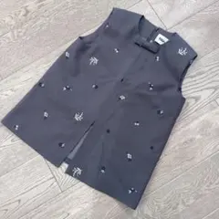 Bibiy ストライプ柄 ネイビー ベスト Bibiy. ストライプ柄ショート丈ベスト - メルカリ