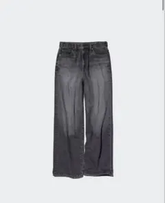 ユニクロ　ワイドストレートジーンズ ブルー【25】