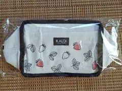 【新品 未開封　未使用】KALDI いちご柄　保冷バッグ　2026