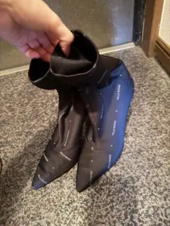 YELLO 黒 ポインテッドトゥブーツ Sサイズ