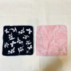 ハナエモリ　森英恵　タオルハンカチ　2枚セット