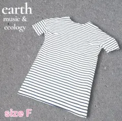 earth music & ecology ボーダー カットソーワンピース Fのサムネイル