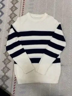 ボーダー クルーネックセーター　Mサイズ