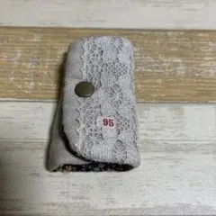 1783 ギンガムチェック ベージュ GPSケース キーケース 撥水ラミネート