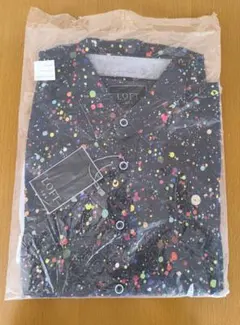 LOFT-604 綿100％ ネイビーの半袖シャツ　 size XS【未使用】のサムネイル