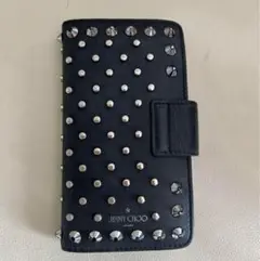 【JIMMY CHOO 】ジミーチュウ　スタッズ付き手帳型iPhoneケース